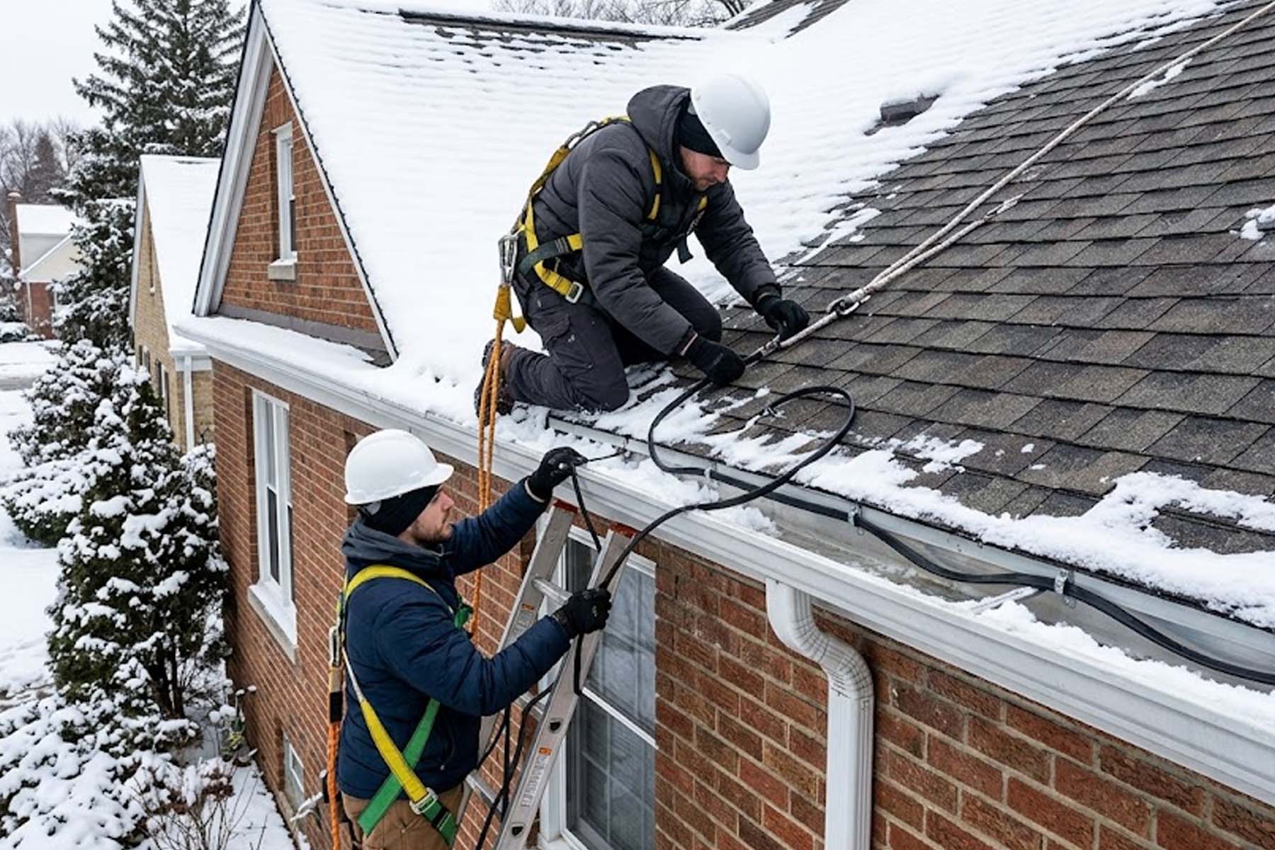Professional roof repair service in Chicago by Gutter Enriquez LLC Roofing and More